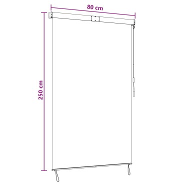 vidaXL Ρόλερ Πολύχρωμο 80 x 250 cm Ύφασμα και Αλουμίνιο