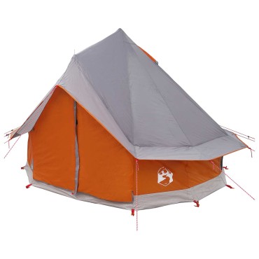 vidaXL Σκηνή Τιπί με στέγη Γκρι και Πορτοκαλί 250 x 250 cm