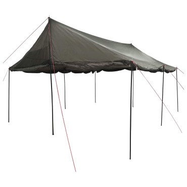 vidaXL Οικογενειακή Σκηνή Καφέ γκρι 450 x 400 x 265 εκ