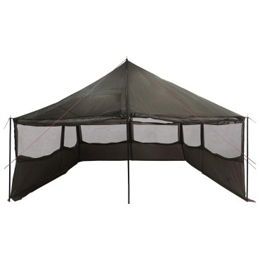 vidaXL Οικογενειακή Σκηνή Καφέ γκρι 600 x 400 x 268 εκ.