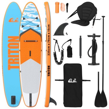 vidaXL SUP Board με κάθισμα 2 σε 1 TRITON 335 x 76 x 15 εκ. Μπλε για