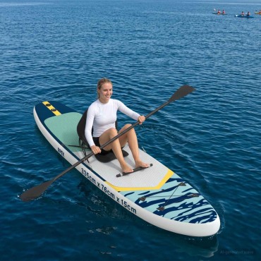 vidaXL SUP Board με κάθισμα 2 σε 1 APEX 335 x 76 x 15 εκ. Σκούρο Μπλε