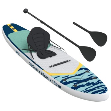 vidaXL SUP Board με κάθισμα 2 σε 1 APEX 335 x 76 x 15 εκ. Σκούρο Μπλε