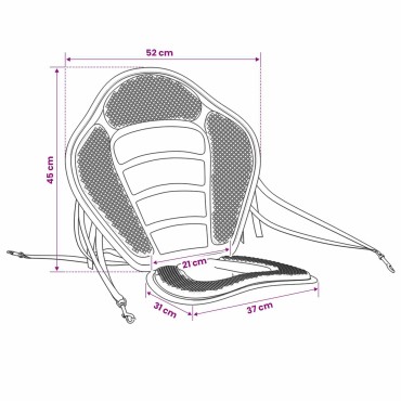 vidaXL Κάθισμα Πλοήγησης 52 x 31 x 45 εκ. Λυοσέλ Μαύρο
