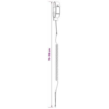 vidaXL SUP Λουρί 318 cm