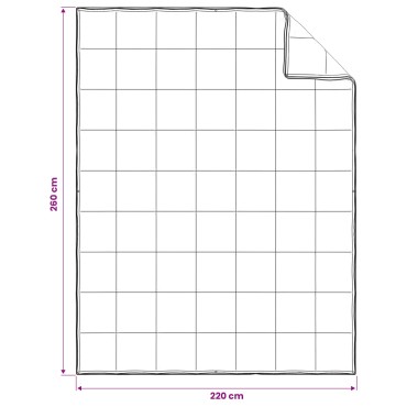 vidaXL Πάπλωμα Μπεζ 220 x 260 cm Ίνες Καπόκ