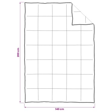 vidaXL Κουβέρτα ολόκληρου του χρόνου Λευκό 140 x 200 cm Ίνες μπαμπού