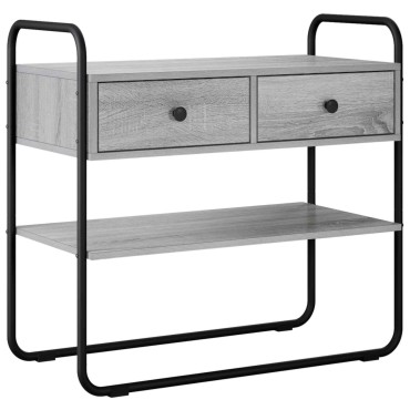 vidaXL Τραπέζι κονσόλας Γκρι Sonoma 100x40x75cm