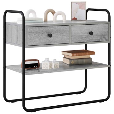 vidaXL Τραπέζι κονσόλας Γκρι Sonoma 100x40x75cm