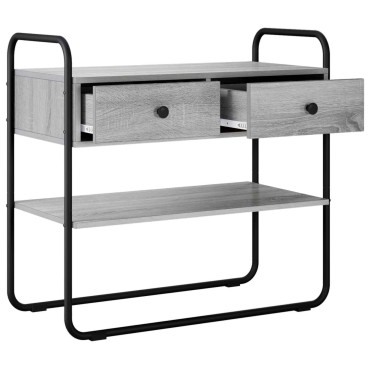 vidaXL Τραπέζι κονσόλας Γκρι Sonoma 100x40x75cm