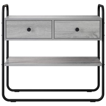 vidaXL Τραπέζι κονσόλας Γκρι Sonoma 100x40x75cm