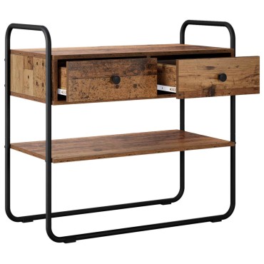 vidaXL Τραπέζι κονσόλας Παλαιωμένο ξύλο 100x40x75cm