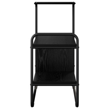 vidaXL Τραπέζι κονσόλας Μαύρη Δρυς 80x35x75cm Επεξεργασμένο Ξύλο