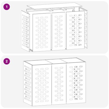vidaXL Κάλυμμα κλιματιστικού Ασημί 110 x 50 x 80 cm