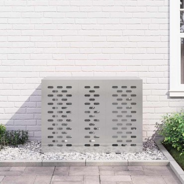 vidaXL Κάλυμμα κλιματιστικού Ασημί 110 x 50 x 80 cm