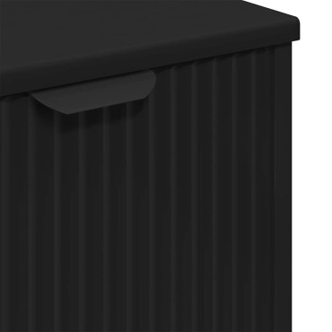 vidaXL Ντουλάπα Νιπτήρα Mπάνιου Μαύρο 60,5x33,5x61 εκ 1 τεμ.