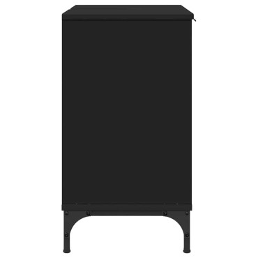vidaXL Ντουλάπα Νιπτήρα Mπάνιου Μαύρο 60,5x33,5x61 εκ 1 τεμ.