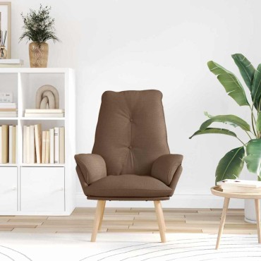 vidaXL Πολυθρόνα Καφέ 69x74x93cm Πολυεστέρας και Κόντρα Πλακέ 1 τεμ.