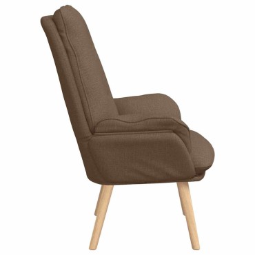 vidaXL Πολυθρόνα Καφέ 69x74x93cm Πολυεστέρας και Κόντρα Πλακέ 1 τεμ.