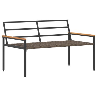 vidaXL Εξωτερικός πάγκος 2 -Seater 116x67,5x72cm συνθετικό ρατάν