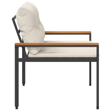 vidaXL Εξωτερικός πάγκος 2 -Seater 116x67,5x72cm συνθετικό ρατάν