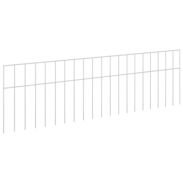 vidaXL Πάνελ Φράχτη Κήπου 48 τμχ. 100x30cm Γαλβανισμένος Χάλυβας
