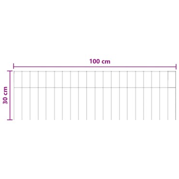 vidaXL Πάνελ Φράχτη Κήπου 48 τμχ. 100x30cm Γαλβανισμένος Χάλυβας