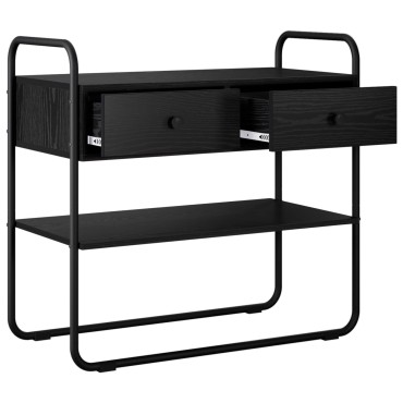 vidaXL Τραπέζι κονσόλας Μαύρη Δρυς 80x40x75cm Επεξεργασμένο Ξύλο