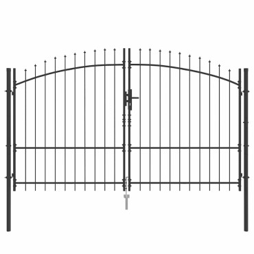 vidaXL Διπλή Πύλη WOERDEN 299,5 x 224,5 εκ. Ατσάλι Γκρι Κλειδώσιμο