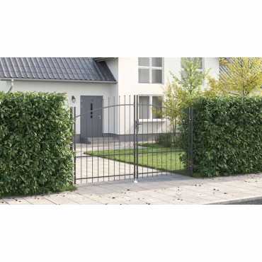 vidaXL Διπλή Πύλη WOERDEN 299,5 x 224,5 εκ. Ατσάλι Γκρι Κλειδώσιμο