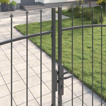 vidaXL Διπλή Πύλη WOERDEN 299,5 x 224,5 εκ. Ατσάλι Γκρι Κλειδώσιμο