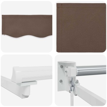 vidaXL Αναδιπλούμενη τέντα Taupe 3 x 2,5 μ