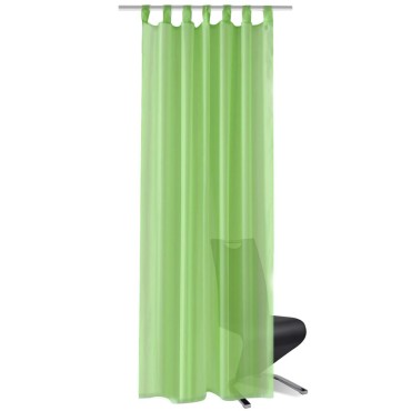 Λαχανί ημιδιαφανής κουρτίνα 140x175cm 2 τμχ