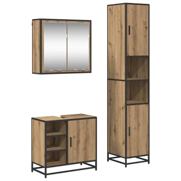vidaXL Σετ Επίπλων Μπάνιου 3 τεμ. Artisan Oak 65x33x60 εκ