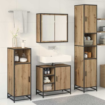 vidaXL Σετ Επίπλων Μπάνιου 3 τεμ. Artisan Oak 65x33x60 εκ