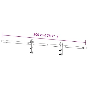 vidaXL Συρόμενη Πόρτα 90 x 210 cm Συμπαγές Ξύλο Πεύκου (Ακατέργαστο)