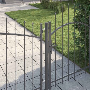 vidaXL Πύλη Κήπου WOERDEN 125 x 500 cm Κλειδώσιμο Ατσάλι Γκρι