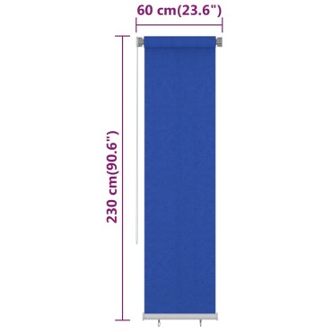 vidaXL Στόρι Σκίασης Ρόλερ Εξωτερικού Χώρου 65(Π) x 230(Υ) εκ. Μπλε HDPE