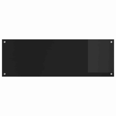 vidaXL Πλάτη κουζίνας 2 τμχ. Μαύρο 120 x 40 cm σκληρυμένο γυαλί