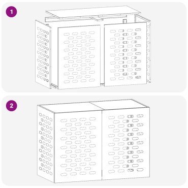vidaXL Κάλυμμα κλιματιστικού Ασημί 100 x 50 x 70 cm Ανοξείδωτο Ατσάλι
