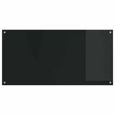 vidaXL Πλάτη κουζίνας 2 τμχ. Μαύρο 120 x 60 cm σκληρυμένο γυαλί