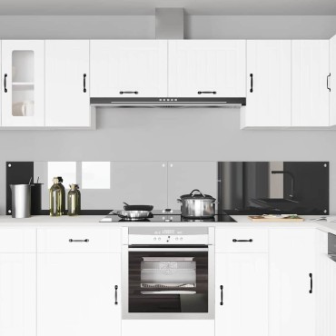 vidaXL Πλάτη κουζίνας 2 τμχ. Σκούρο Γκρι 120 x 40 cm σκληρυμένο γυαλί
