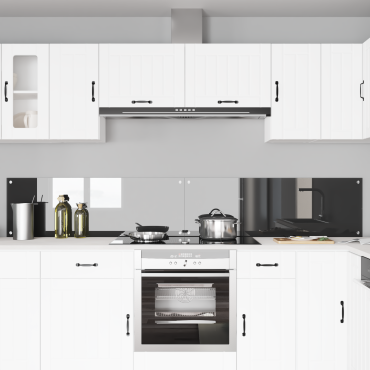 vidaXL Πλάτη κουζίνας 2 τμχ. Σκούρο Γκρι 120 x 40 cm σκληρυμένο γυαλί