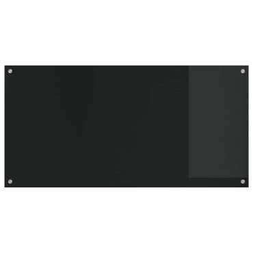 vidaXL Πλάτη κουζίνας Μαύρο 120 x 60 cm σκληρυμένο γυαλί