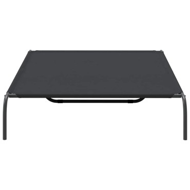 vidaXL Ανυψωμένο κρεβάτι σκύλου μαύρο 150x90x20 cm ύφασμα Οξφόρδης