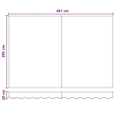 vidaXL Χειροκίνητη Ανακλινόμενη Σκίαση Άμμος 5 x 3 m