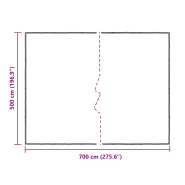 vidaXL Κάλυμμα Φυτών Διαφανές 7 x 5 m PE