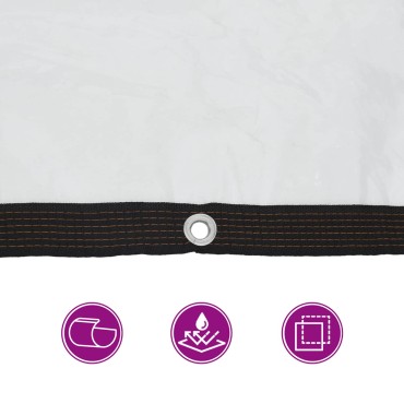 vidaXL Μουσαμάς 140 gsm Διαφανές 1,5 x 20 m PE
