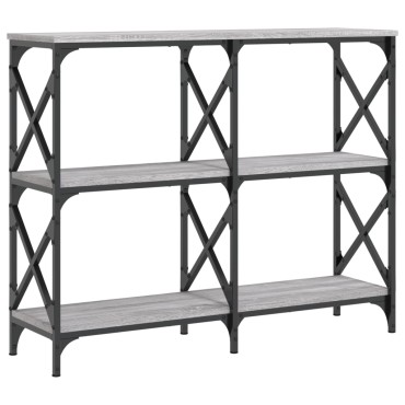 vidaXL Τραπέζι Κονσόλα Γκρι Sonoma 100x28x80,5cm Επεξεργασμένο Ξύλο 1 τεμ.