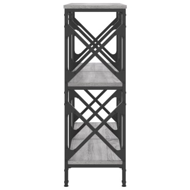 vidaXL Τραπέζι Κονσόλα Γκρι Sonoma 100x28x80,5cm Επεξεργασμένο Ξύλο 1 τεμ.